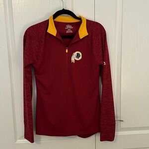 Old school Redskins Majestic half zip pullover Size Small